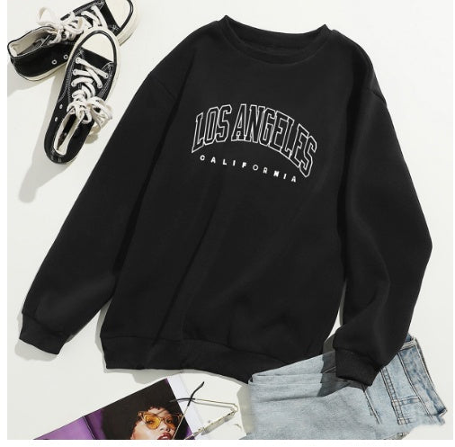 Sharon – Casual Crew Neck Sweater with Letter Print