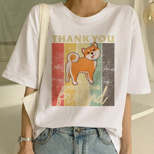 Louise – Fashion Shiba Inu Dog Crew Neck T-Shirt