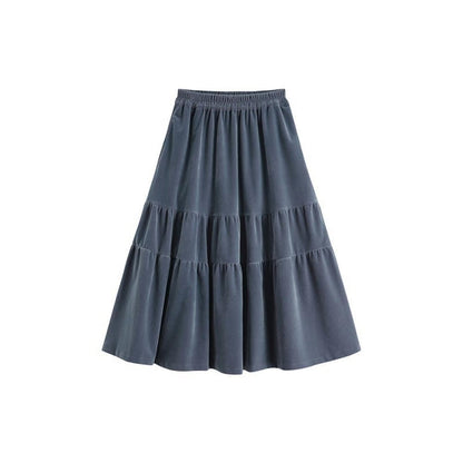 Deborah – Women's A-Line Skirt in Thick Velvet