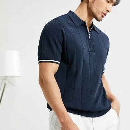 Jim – Short Sleeve Polo Shirt with Zipper