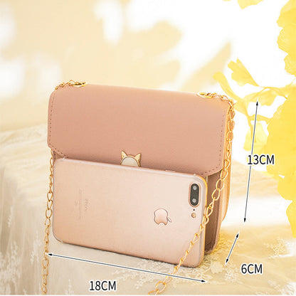 Emily – Small Crossbody Bag with Cute Cat Tassel and Chain