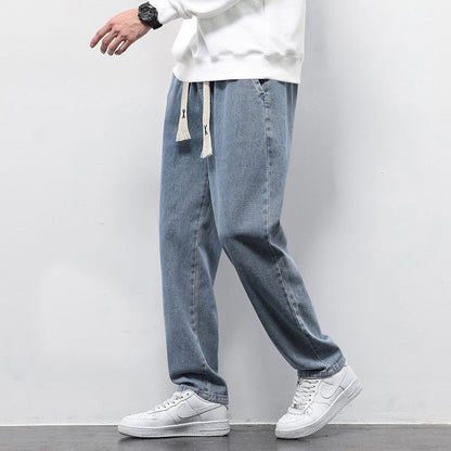 Nicholas – Casual Wide Men's Jeans with Elastic Waistband