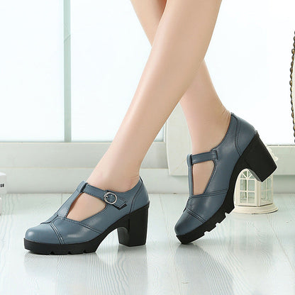 Chelsea – Comfortable Korean Mid-Heel High Heels