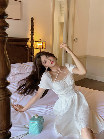 Barbara – Retro Tunic with Square Neck and Straps