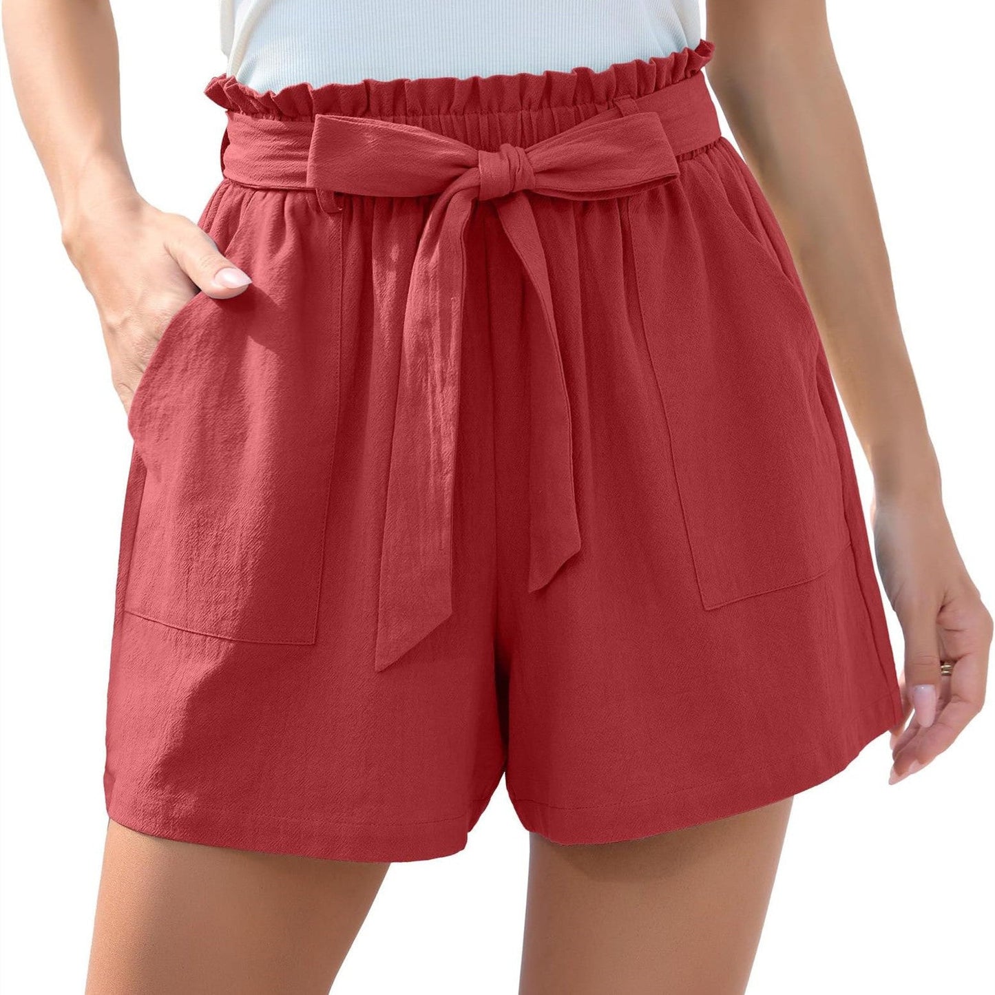 Anne – Stylish Ruffle Shorts with Pockets for Women