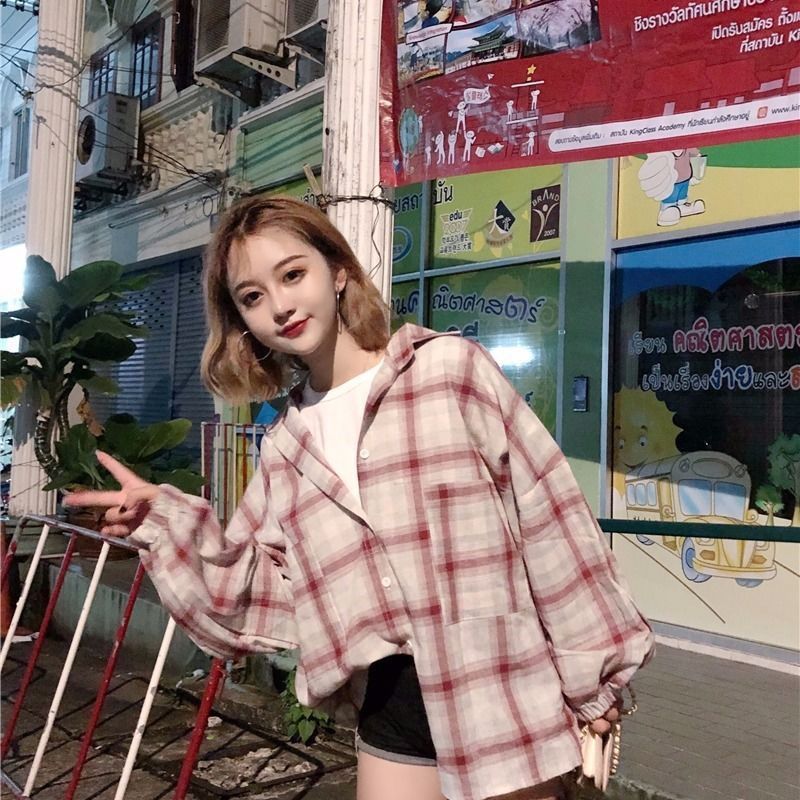 Juliet – Oversized Plaid Shirt for Women