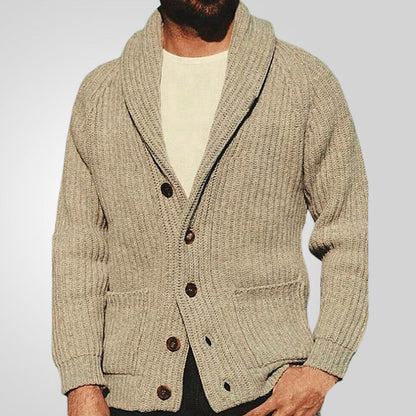 Stewart – Fashionable Men's Knit Cardigan with Buttons and Pockets