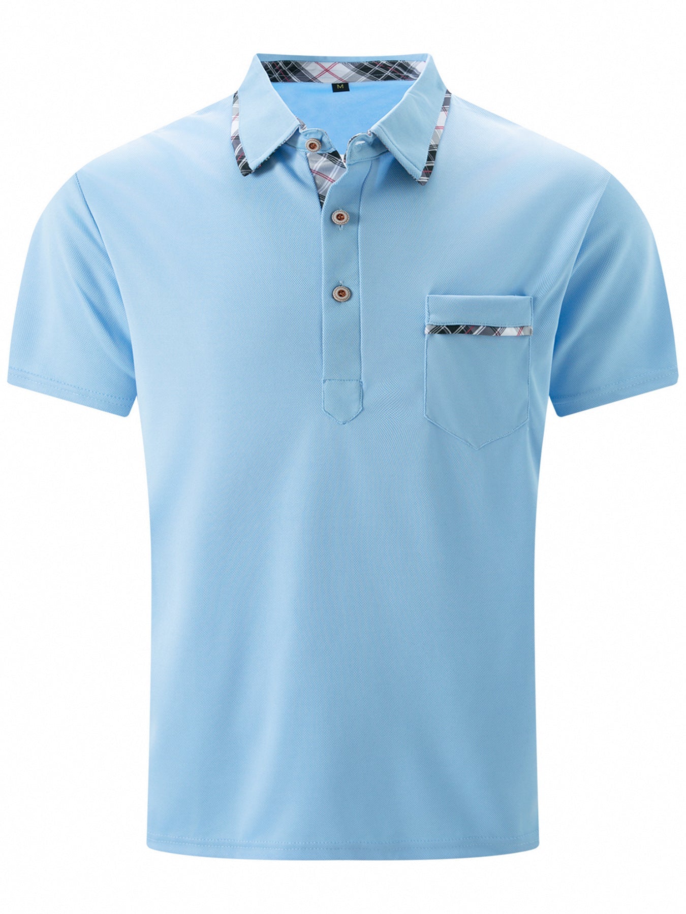 Edward – Asymmetric Men's Polo Shirt with Dot Pattern