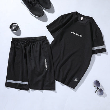 Sam – Men's Athletic Suit with Short Sleeve T-Shirt