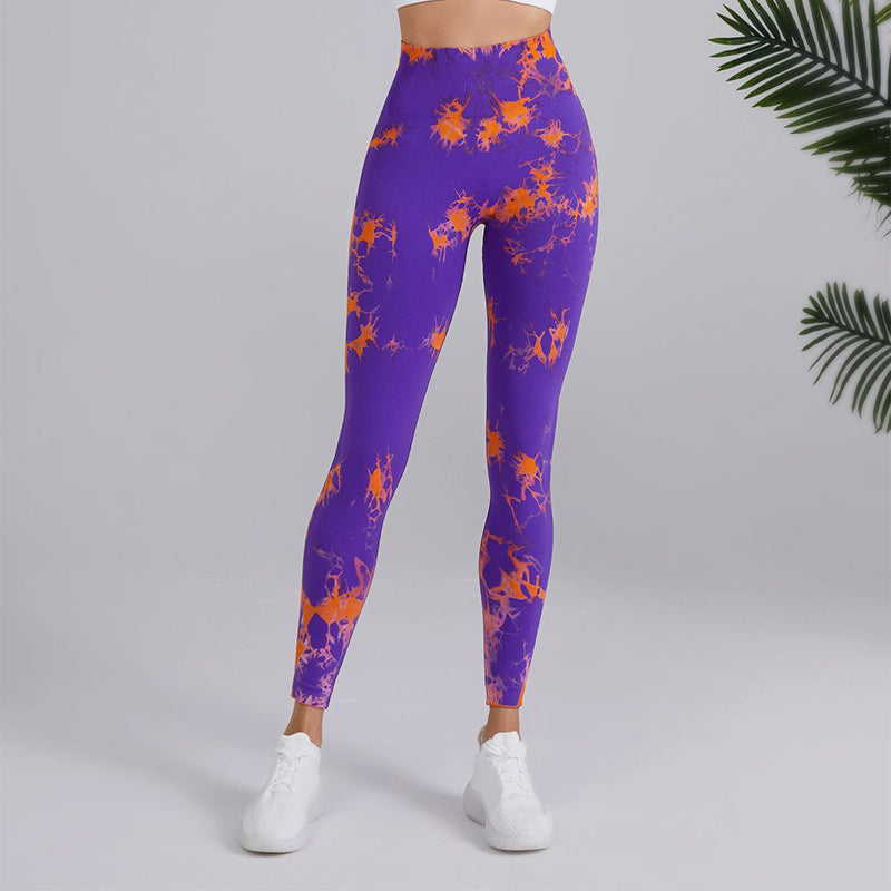 Francesca – High-Waisted Seamless Tie-Dye Yoga Pants for Women