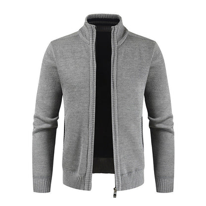 Lee – Casual Men's Cardigan with Stand Collar