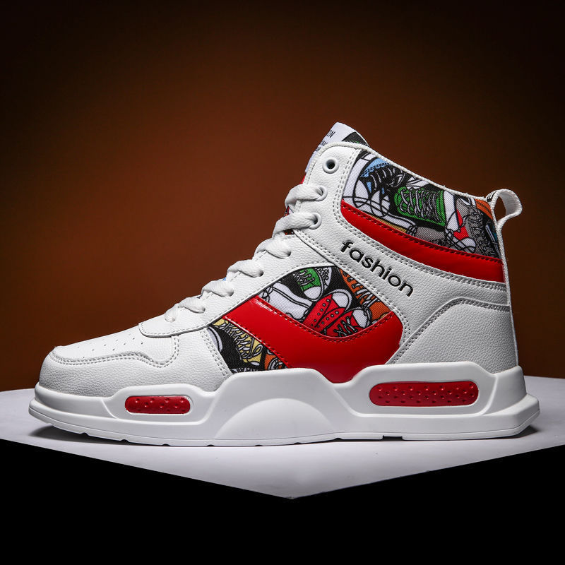 Elliott – Sporty Men's High-Top Graffiti Sneakers