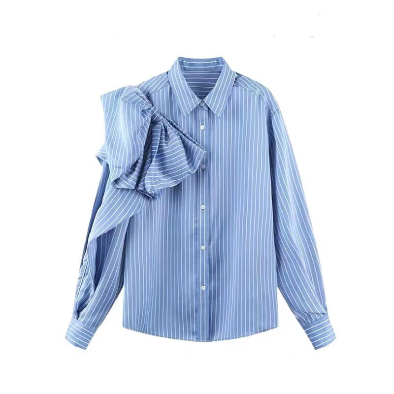 Faith – Striped Women's Blouse with Bow