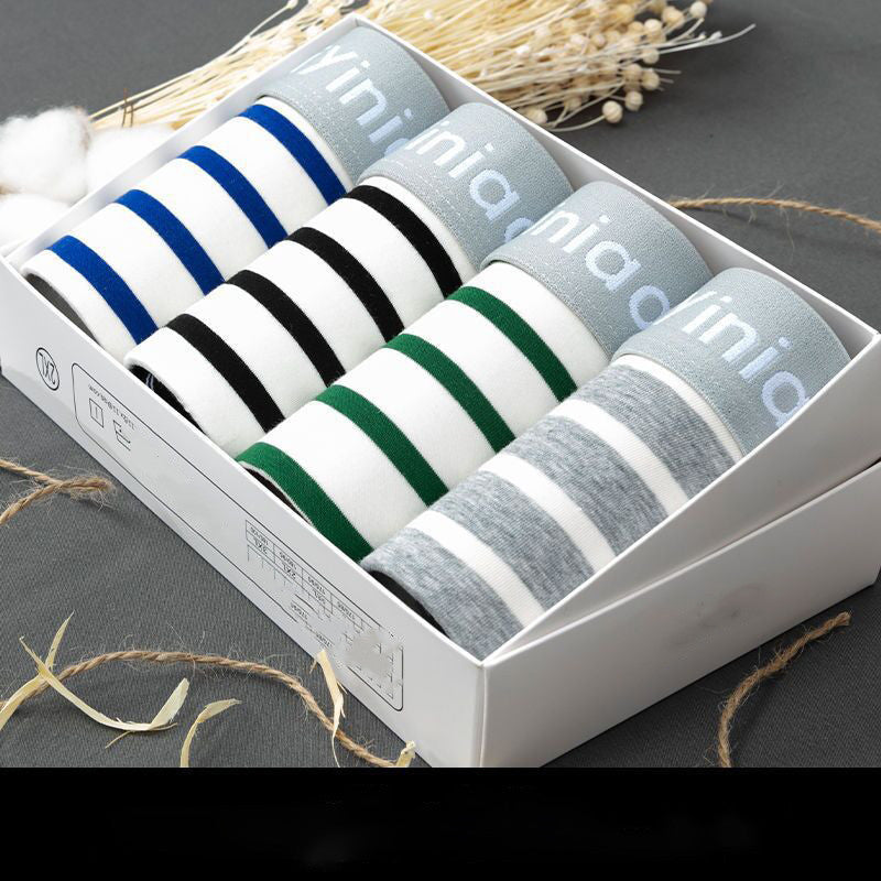 Ken – Men's Cotton Boxer with Striped Pattern