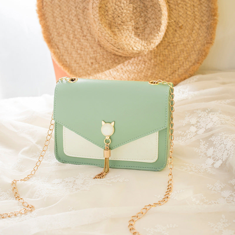 Emily – Small Crossbody Bag with Cute Cat Tassel and Chain
