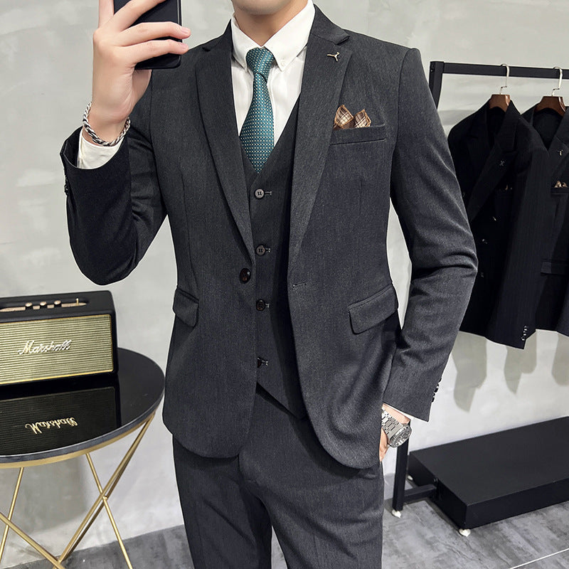 Austin – Striped Three-Piece Men's Suit