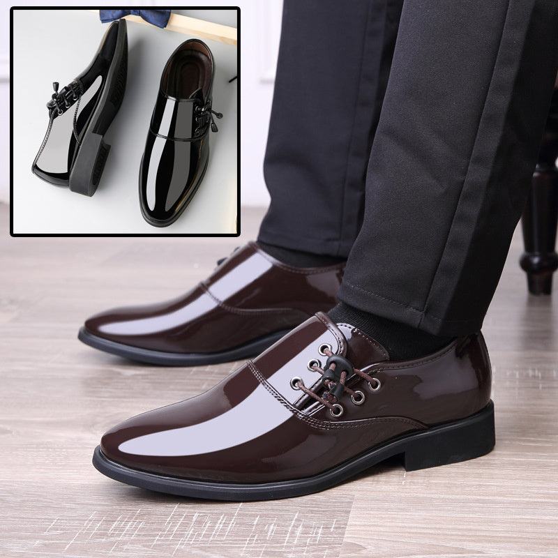 Kevin – Elegant Patent Vegan Leather Men's Shoes