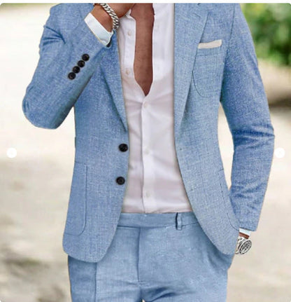 Joe – Two-Piece Suit with Digital Print and Two Buttons