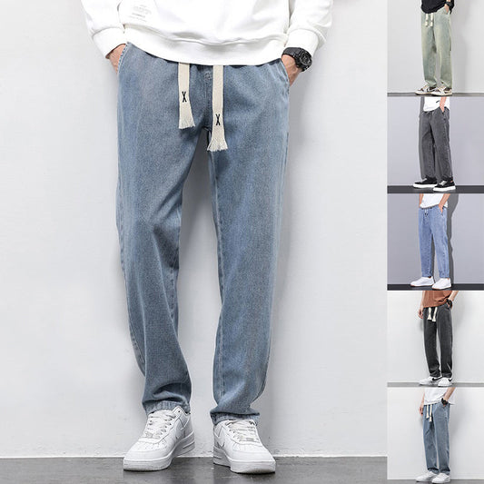 Nicholas – Casual Wide Men's Jeans with Elastic Waistband