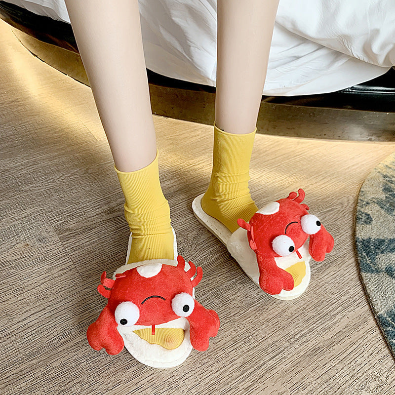 Rose – Fashionable Cotton Slippers with Crab Design