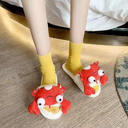 Rose – Fashionable Cotton Slippers with Crab Design