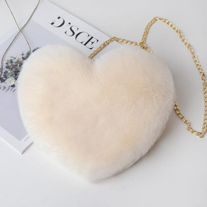 Chelsea – Plush Shoulder Bag with Chain for Valentine's Day Party