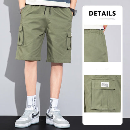 Dan – Casual Cargo Shorts with Drawstring and Multiple Pockets for Men