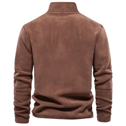 Larry – Fleece Zip Sweatshirt with High Collar