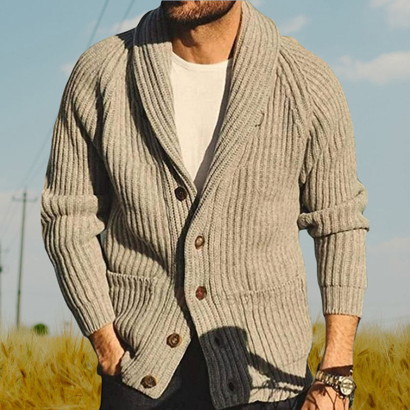 Stewart – Fashionable Men's Knit Cardigan with Buttons and Pockets