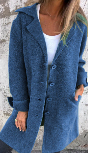 Kate – Women's Single-Breasted Cardigan with Pockets