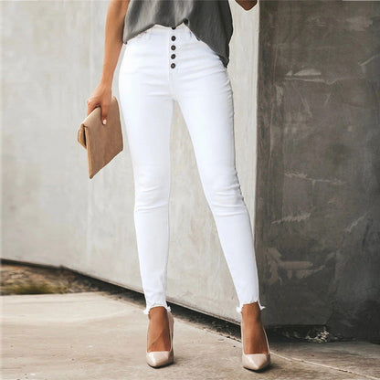 Leah – Casual Women's Solid Pants