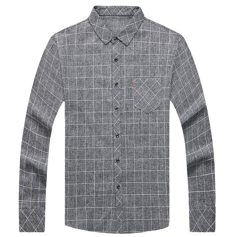David – Long-Sleeve Plaid Shirt for Men