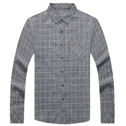 David – Long-Sleeve Plaid Shirt for Men