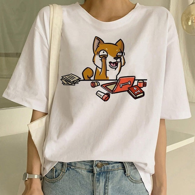 Louise – Fashion Shiba Inu Dog Crew Neck T-Shirt