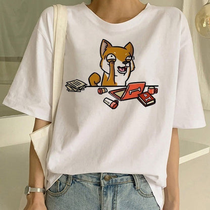 Louise – Fashion Shiba Inu Dog Crew Neck T-Shirt