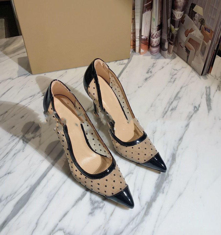 Vanessa – Sexy Mesh Stilettos with Pointed Toe