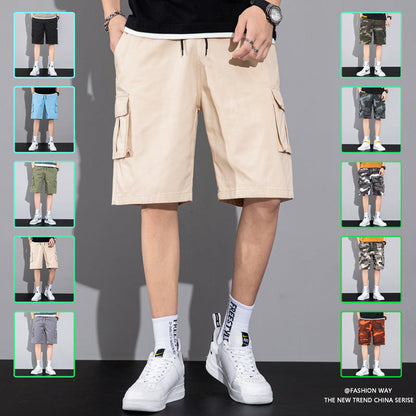 John – Relaxed Cargo Shorts with Drawstring and Multiple Pockets