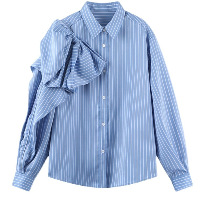 Faith – Striped Women's Blouse with Bow