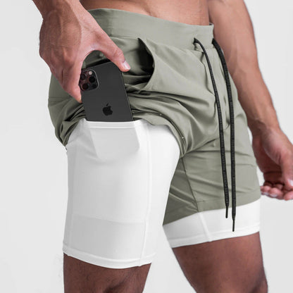 Ray – Sporty Quick-Dry Double-Layer Running Shorts