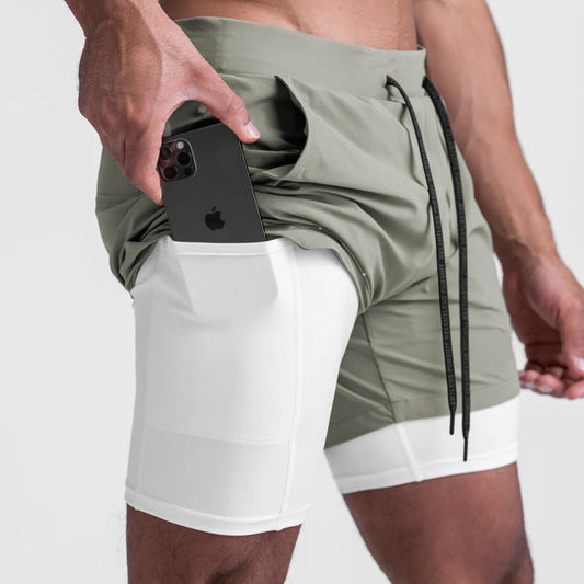 Ray – Sporty Quick-Dry Double-Layer Running Shorts