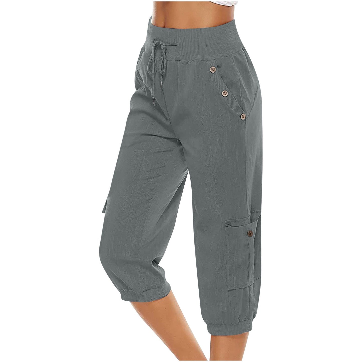 Alice – Stylish Women's Cargo Pants in Cotton and Linen