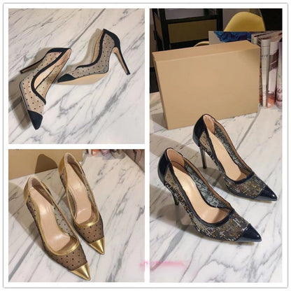 Vanessa – Sexy Mesh Stilettos with Pointed Toe