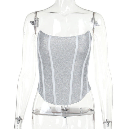 Denise – Shiny Slimming Corset Tube Top