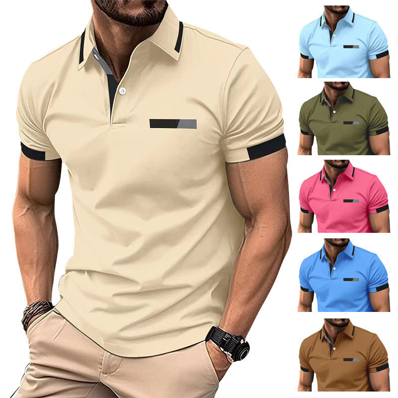 Marc – Men's Polo Shirt with Chest Pocket and Buttons