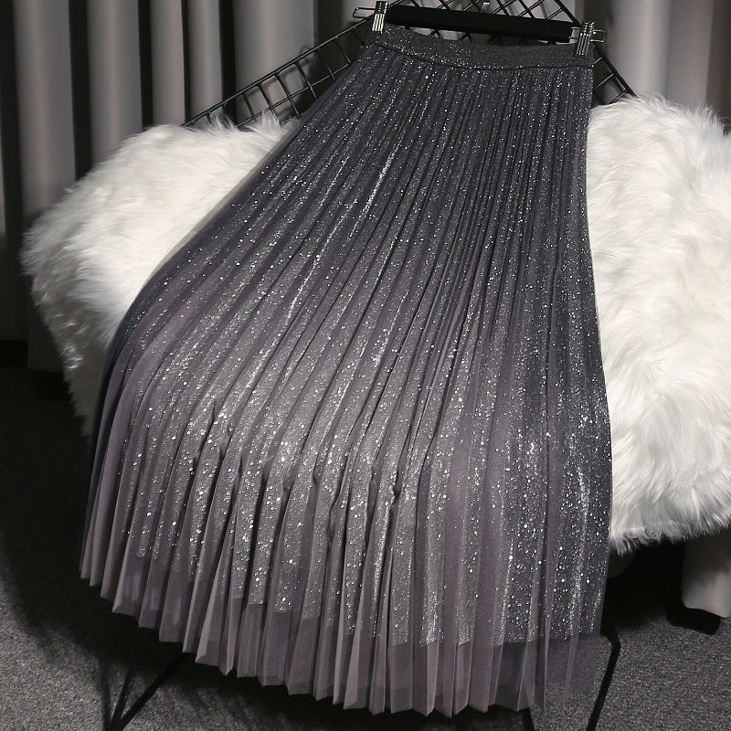 Shirley – Pleated Women's Skirt with Gradient