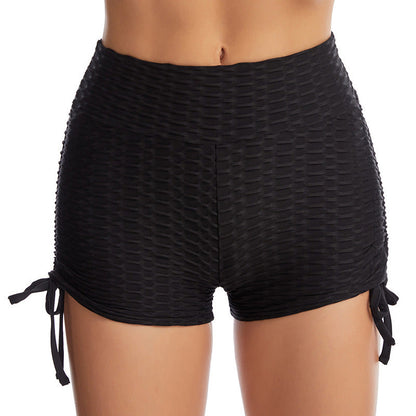 Anna – Textured Gym Shorts with Shaping