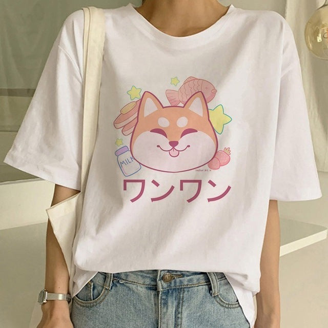 Louise – Fashion Shiba Inu Dog Crew Neck T-Shirt
