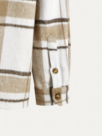 Anton – Men's Fashion Shirt with Stand Collar and Thick Fabric