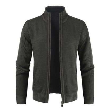 Lee – Casual Men's Cardigan with Stand Collar