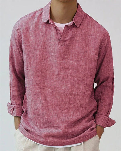 Giles – Oversized Men's Sweater with Long Sleeves in Solid Design